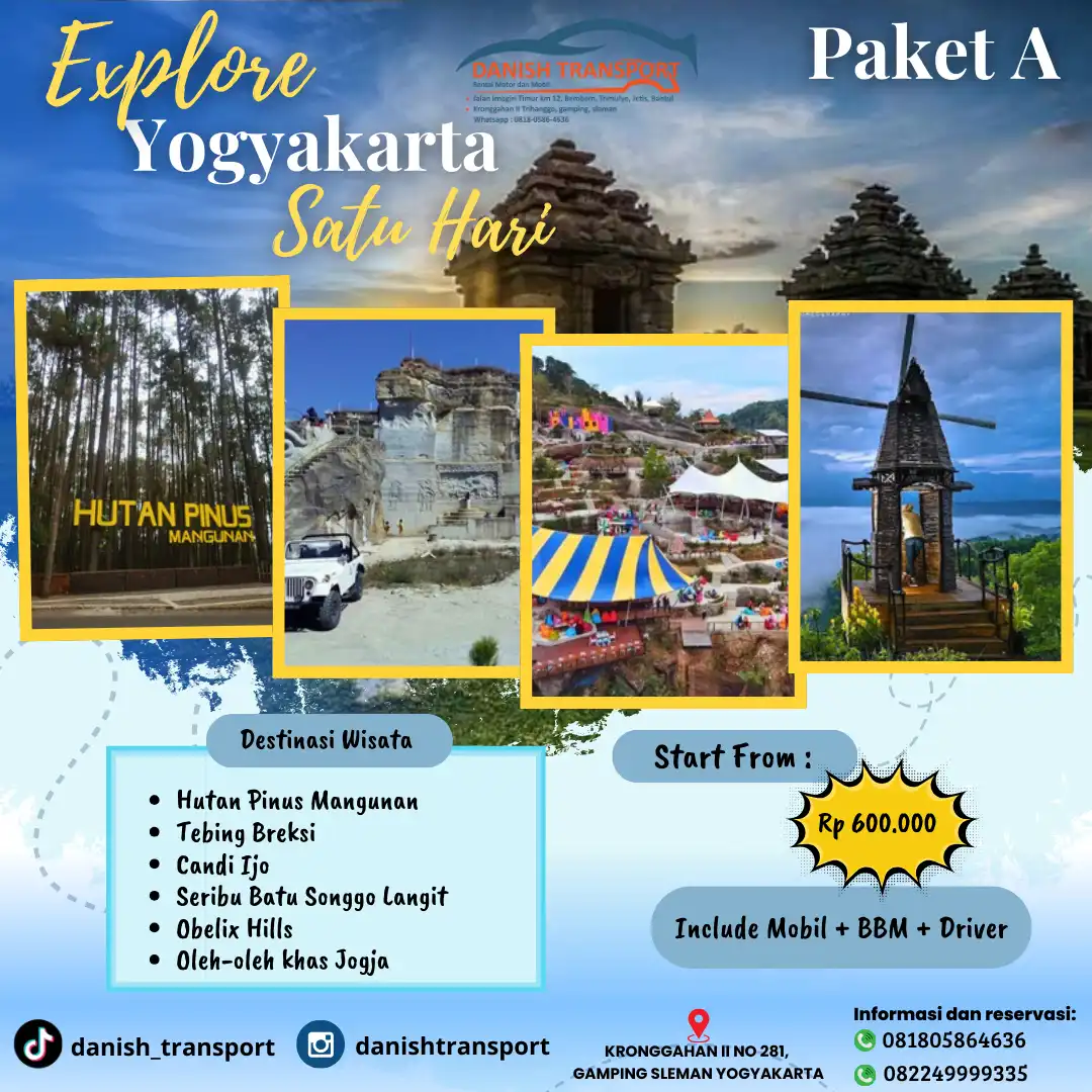 PAKET A WISATA JOGJA 1 DAY