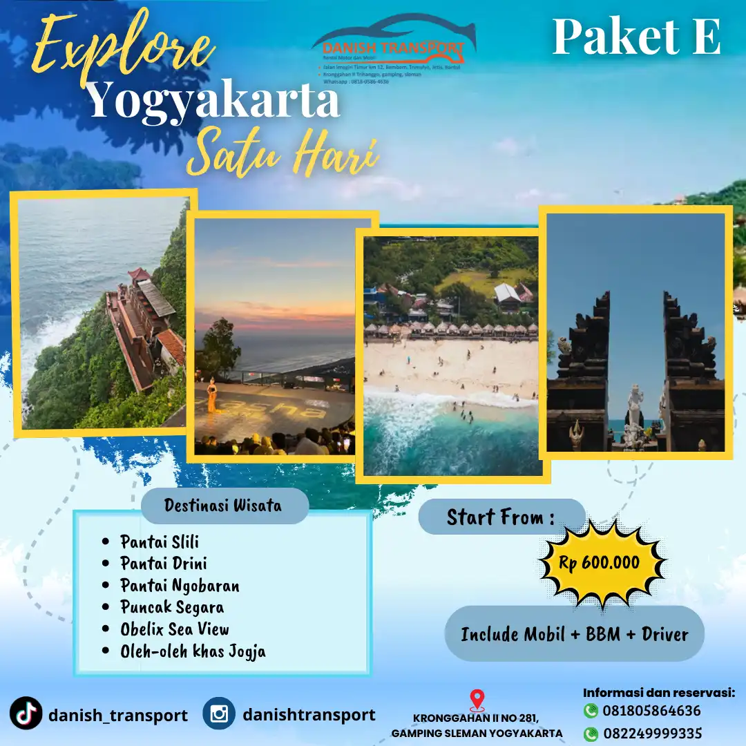 PAKET E WISATA JOGJA 1 DAY