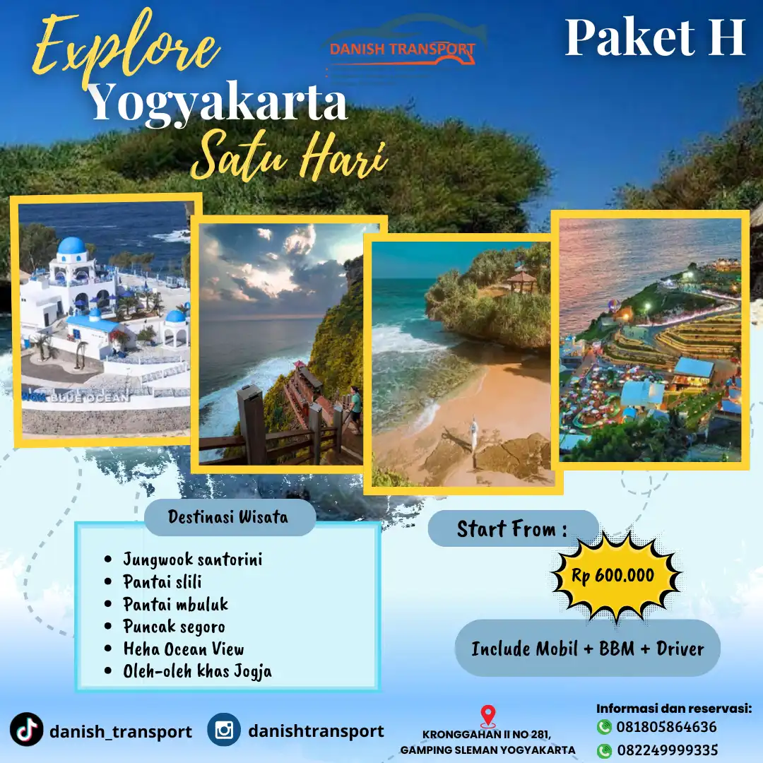 PAKET H WISATA JOGJA 1 DAY