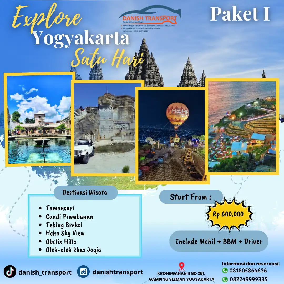 PAKET I WISATA JOGJA 1 DAY