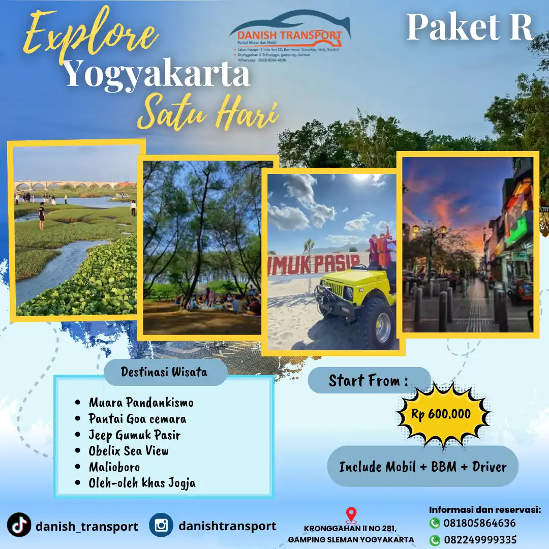 PAKET R WISATA JOGJA 1 DAY